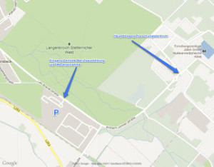 Screenshot mit Anmerkungen aus Google Maps